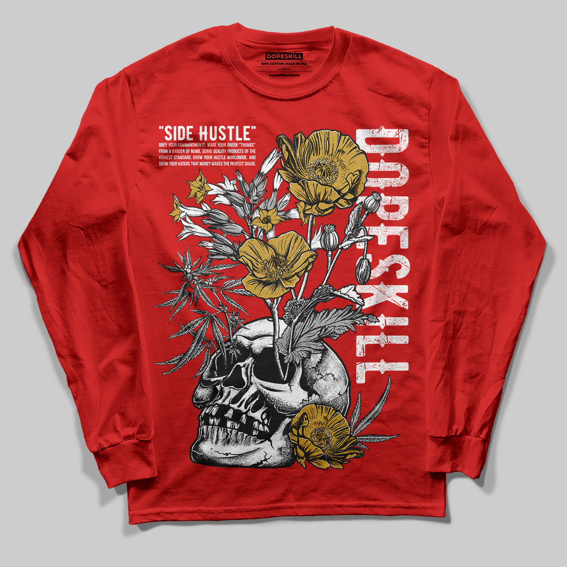 Bred Velvet 11s superstreetwear Red Long Sleeve T-Shirt Side Hustle Graphic
