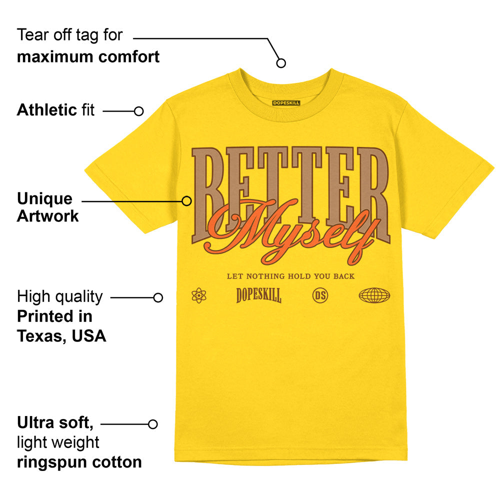 Yellow Collection superstreetwear Gold T-shirt Better Myself Graphic
