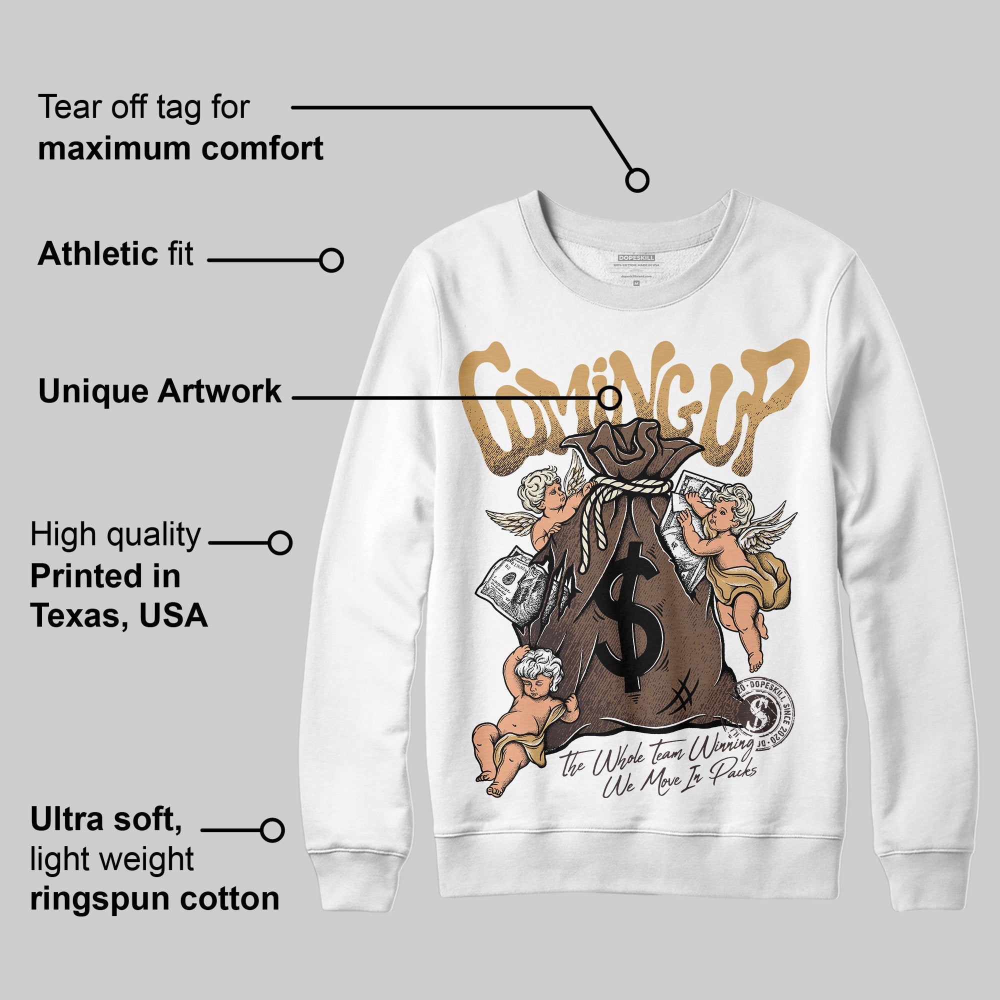Earth 5s superstreetwear Sweatshirt Money Bag Coming Up Graphic