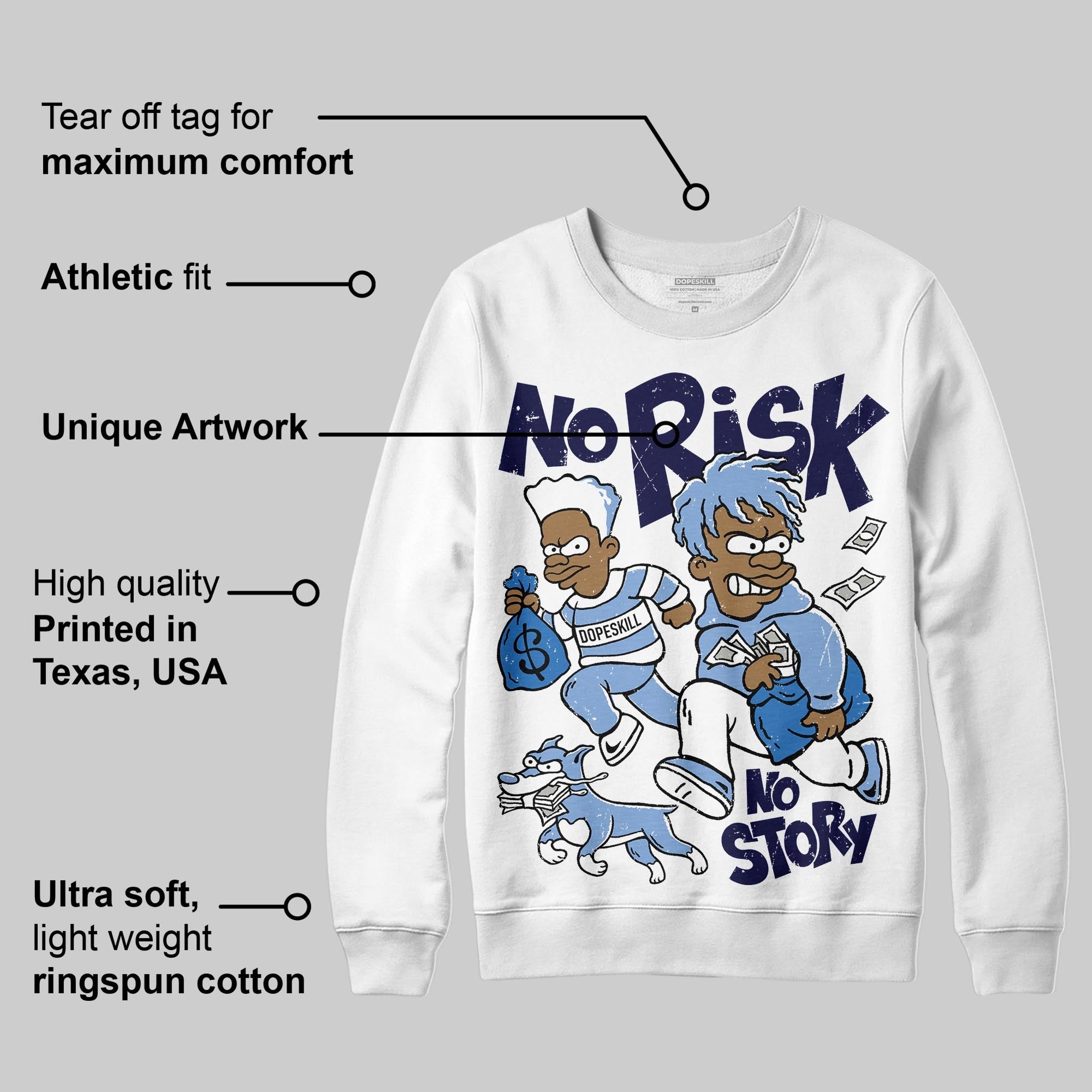 Forget Me Not 4s superstreetwear Sweatshirt No Risk No Story Graphic