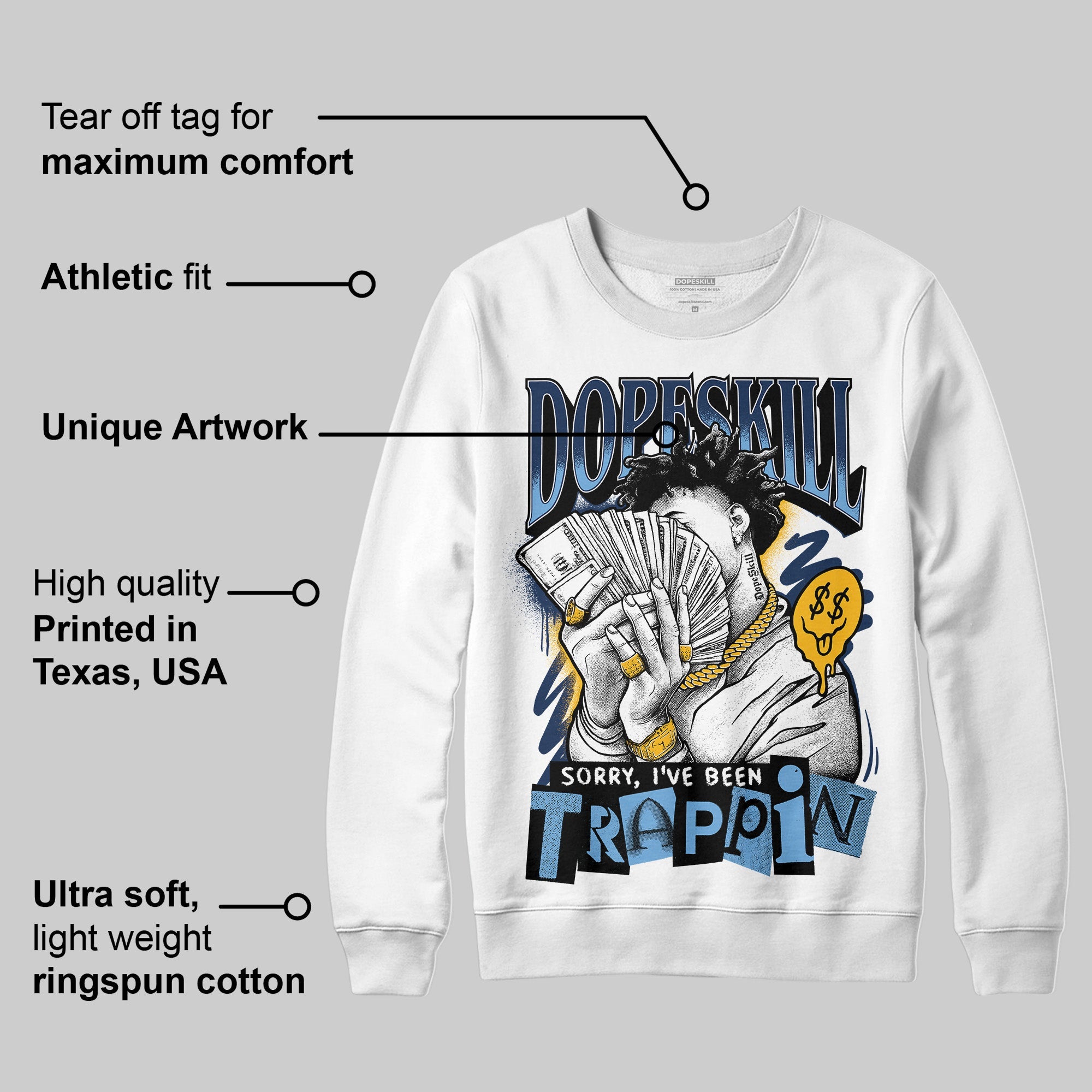 Retro Dunk From Above 4s superstreetwear Sweatshirt Sorry I've Been Trappin Graphic