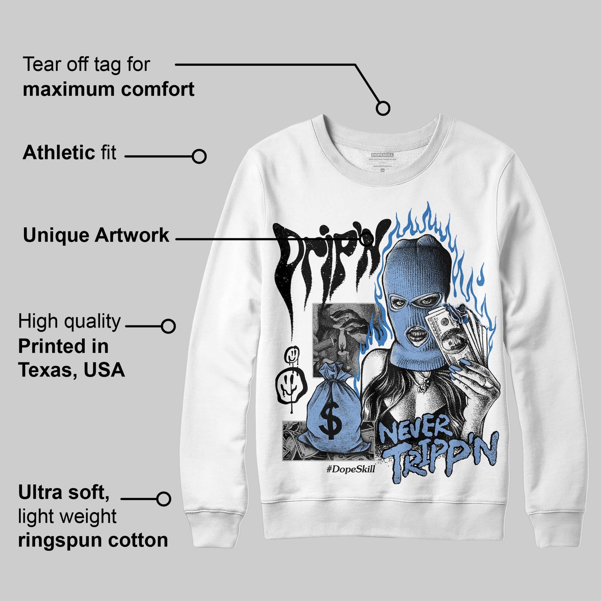 Forget Me Not 4s superstreetwear Sweatshirt Drip'n Never Tripp'n Graphic