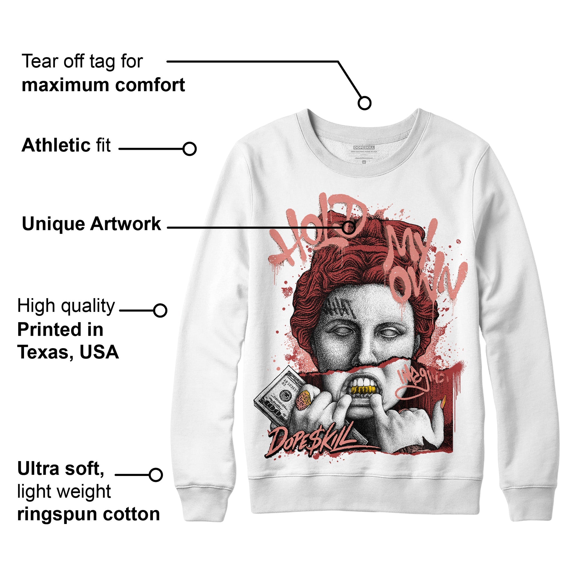 Dune Red 13s superstreetwear Sweatshirt Hold My Own Graphic