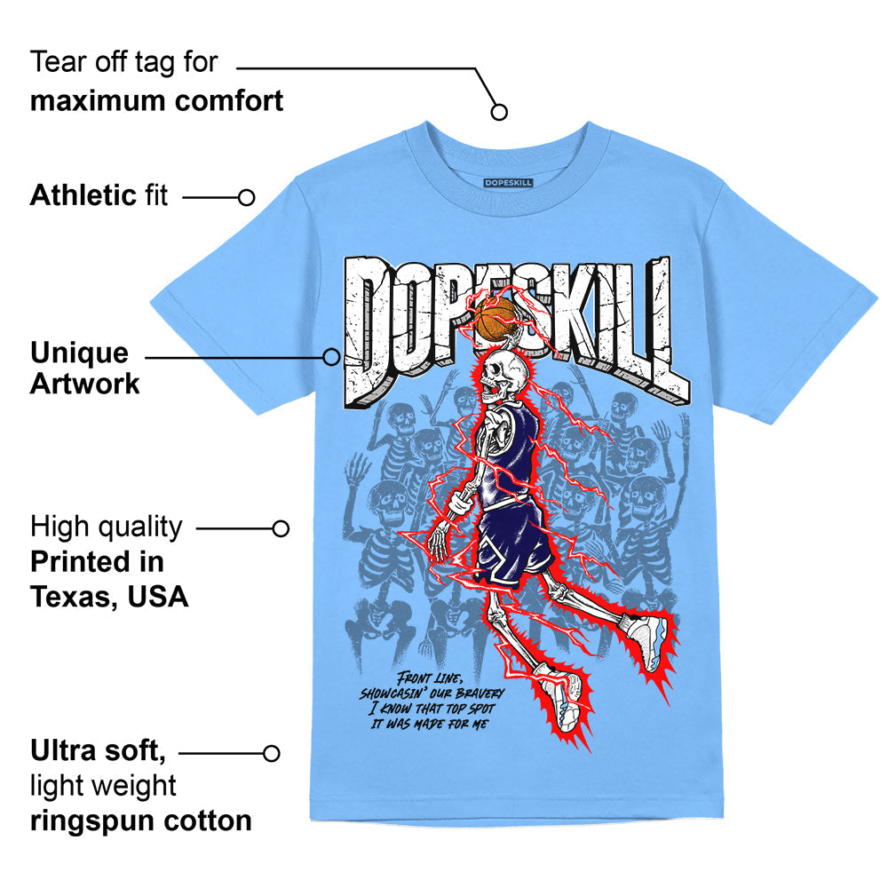 Powder Blue 9s superstreetwear Sky Blue T-shirt Thunder Dunk Graphic