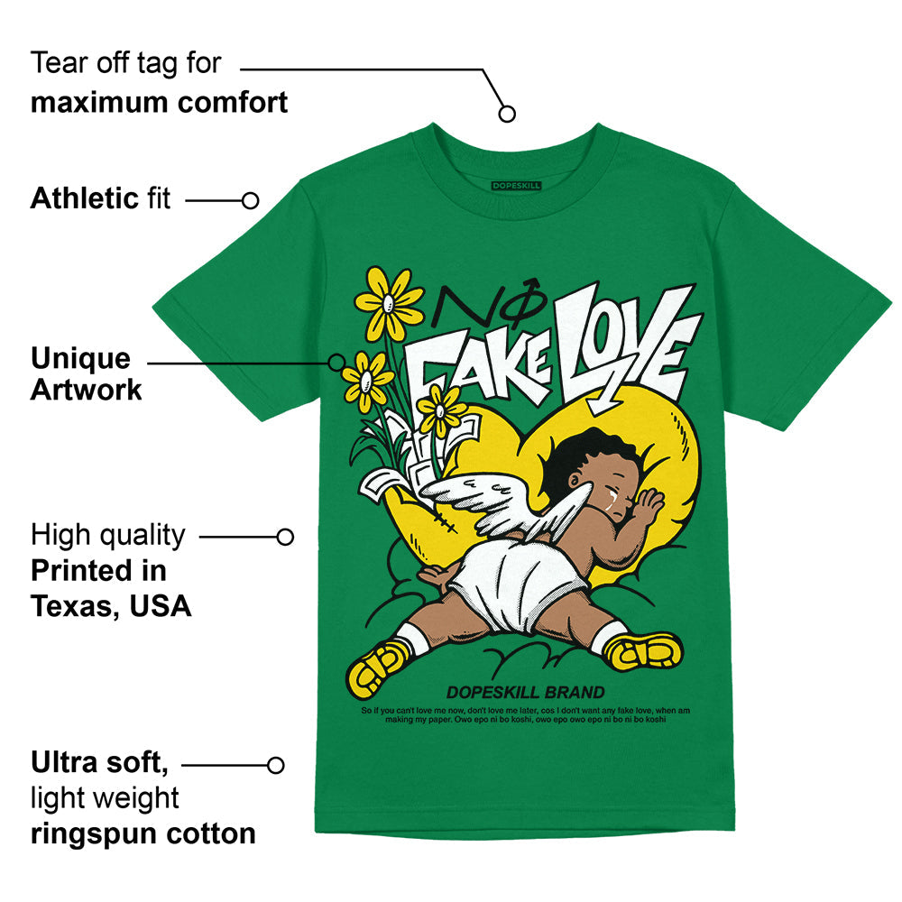 Lucky Green 5s superstreetwear Green T-shirt No Fake Love Graphic