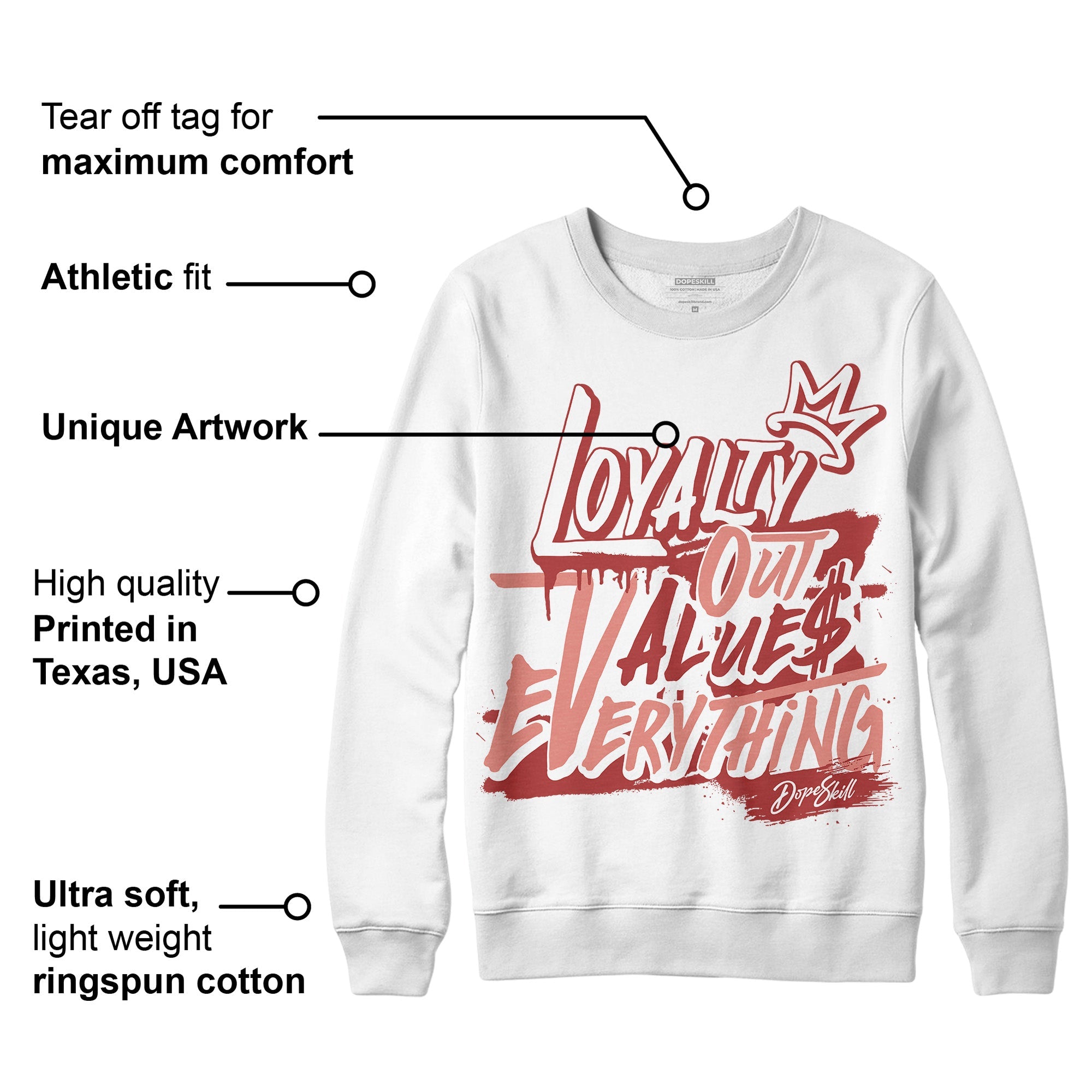 Dune Red 13s superstreetwear Sweatshirt LOVE Graphic