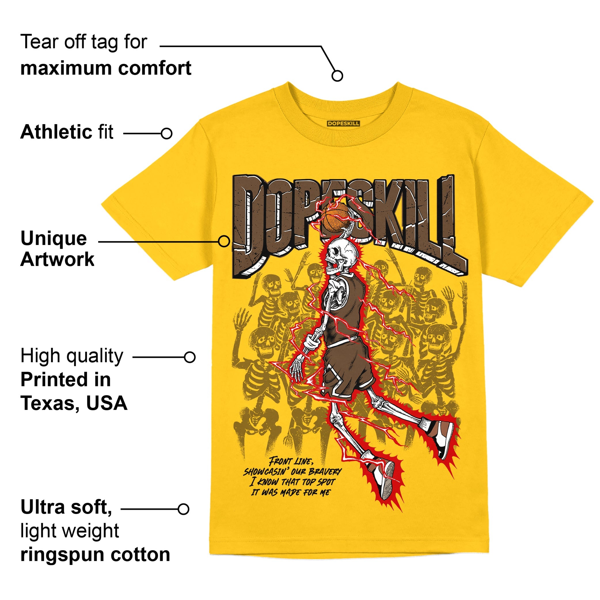 Yellow Collection superstreetwear Gold T-shirt Thunder Dunk Graphic