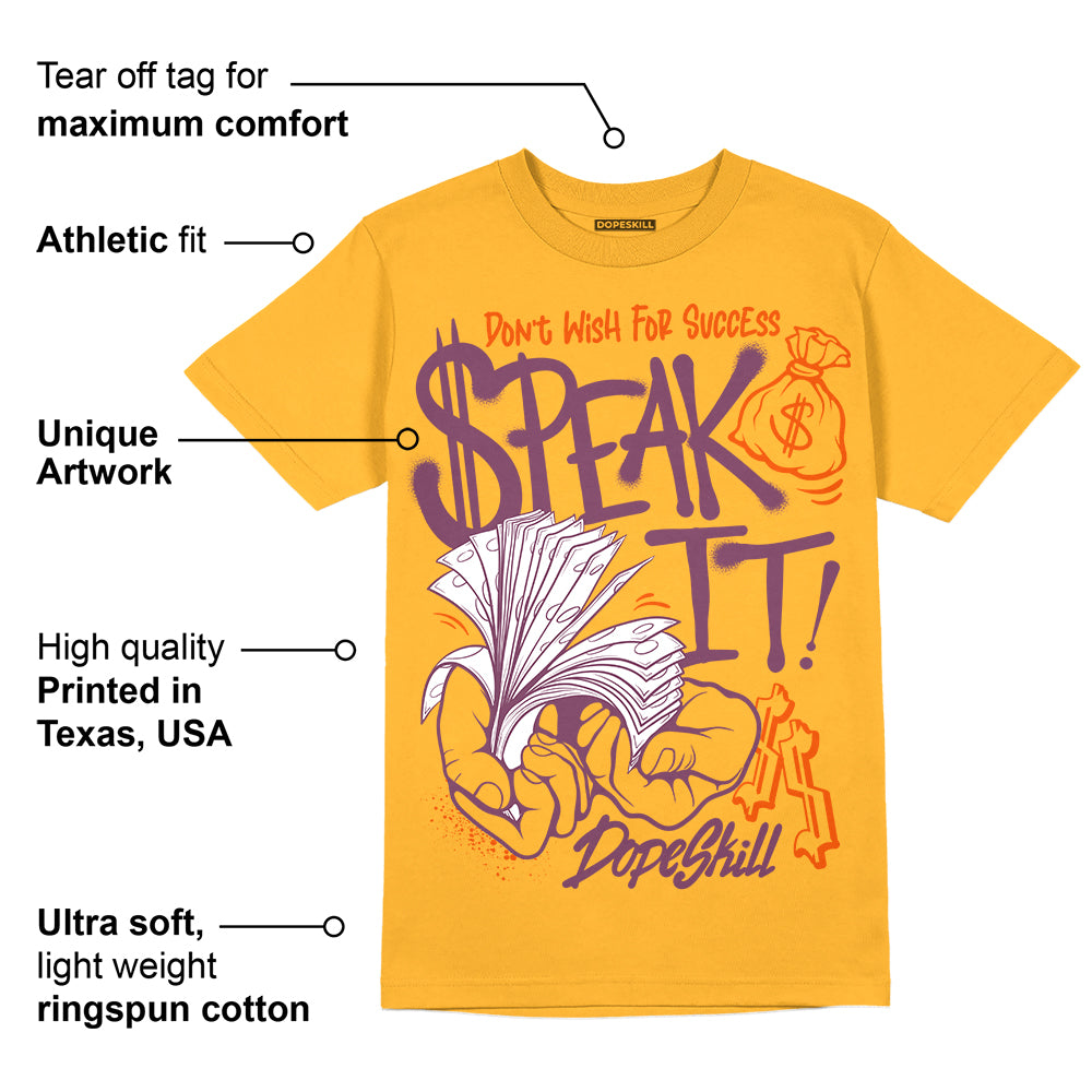 Brotherhood 1s High OG superstreetwear University Gold T-shirt Speak It Graphic