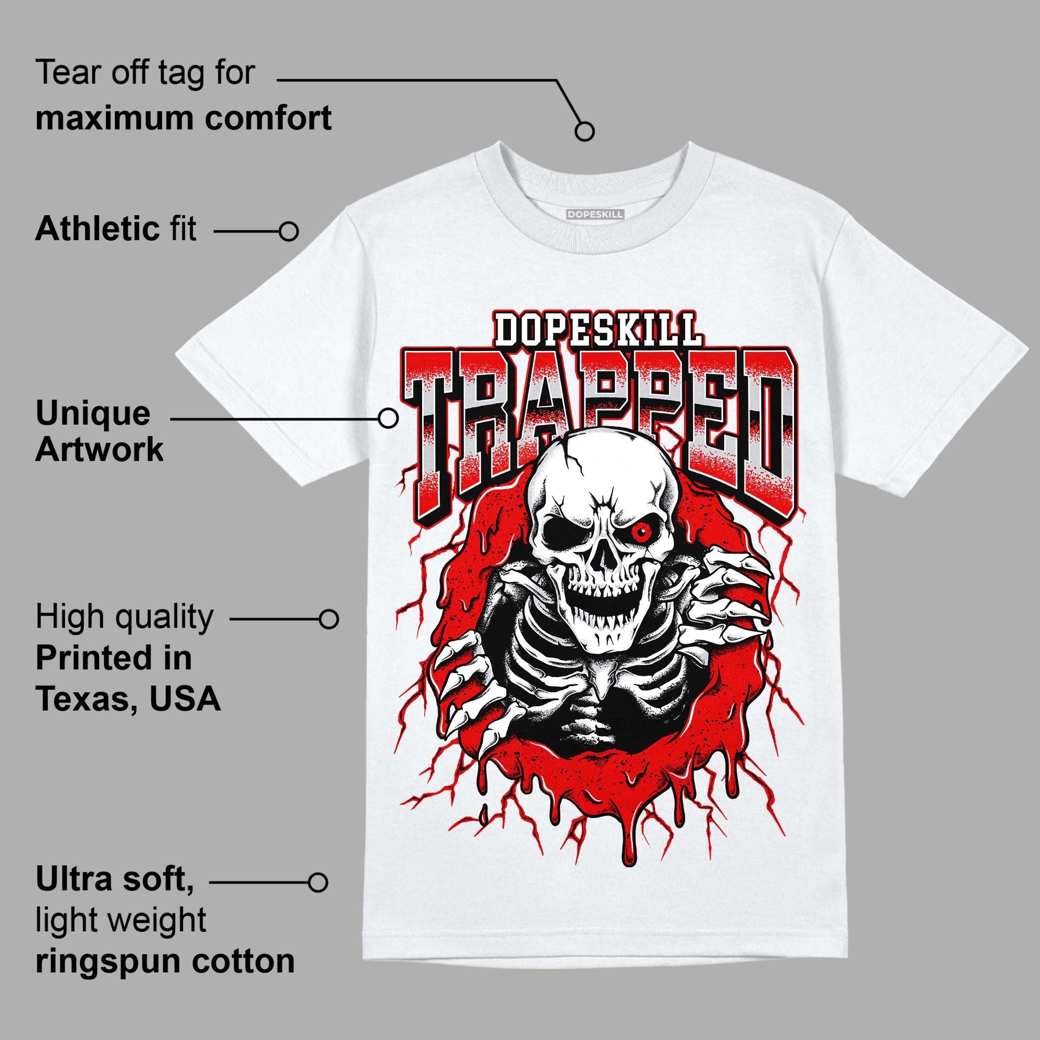 Red Cement 4S superstreetwear T-Shirt Trapped Halloween Graphic