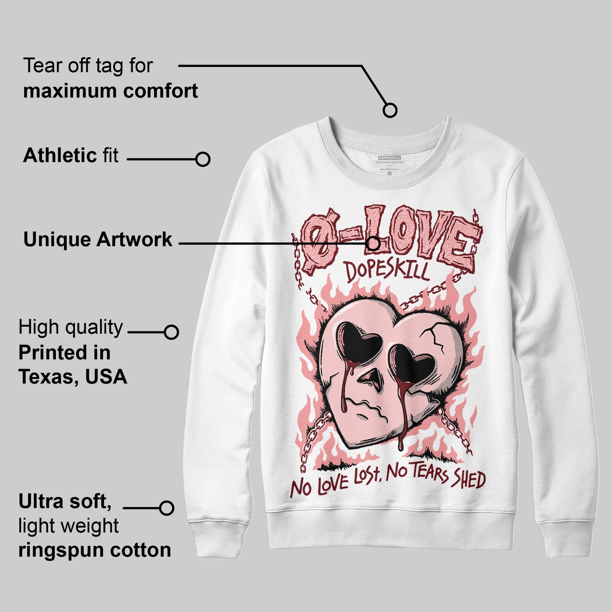 VALENTINE'S Day 3s superstreetwear Sweatshirt Crying Heart Graphic
