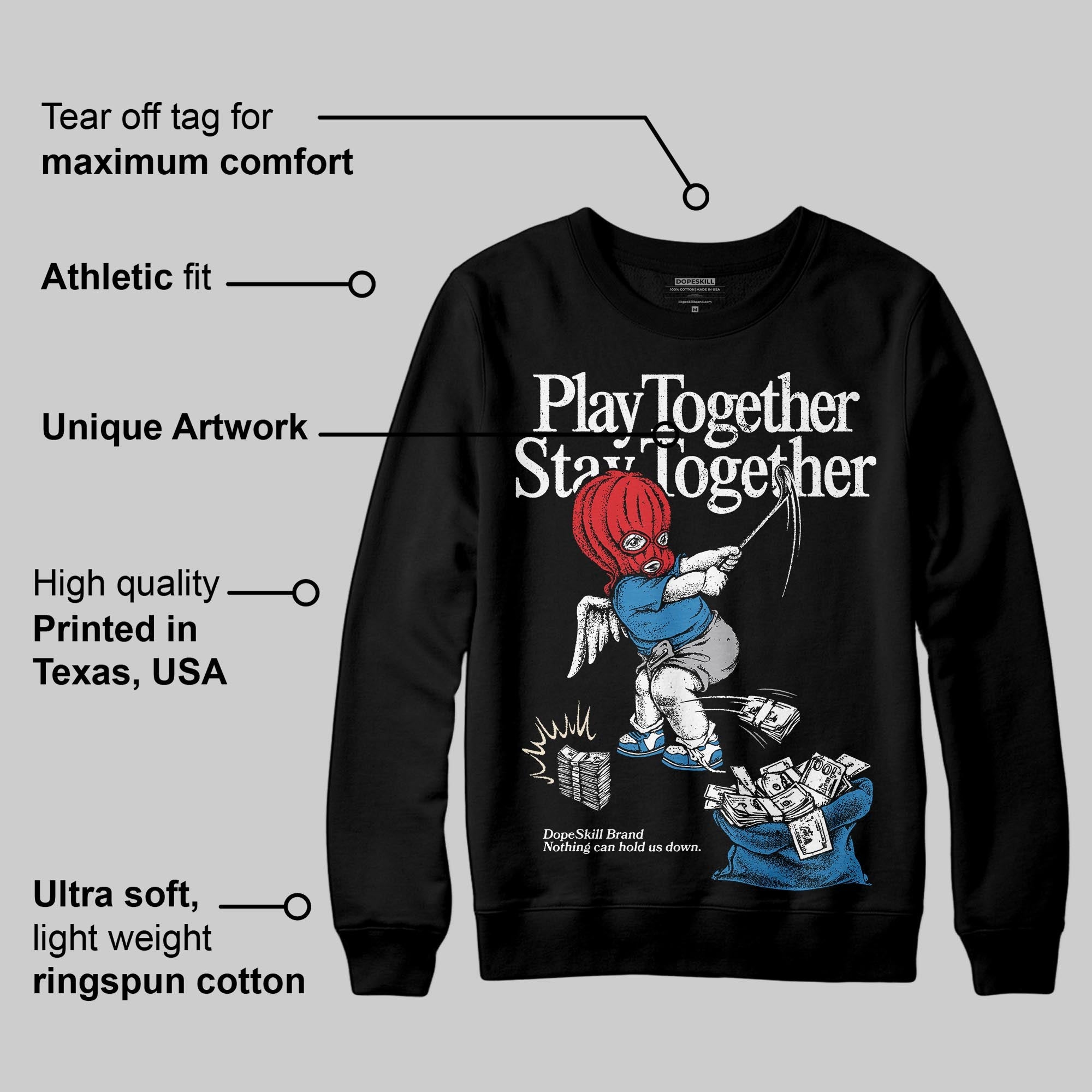 Rare Air 3s superstreetwear Sweatshirt Play together,Stay together Graphic