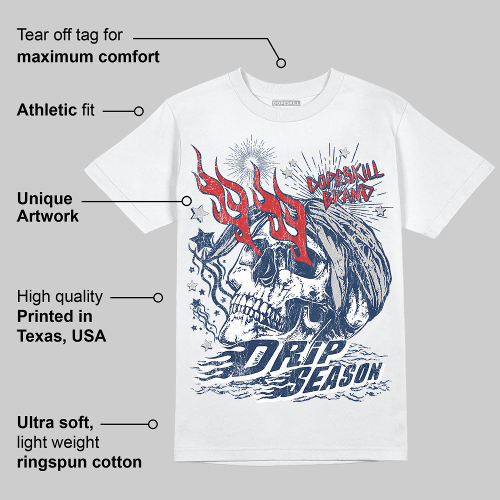 Summit White Navy 4s superstreetwear T-Shirt Drip Season Graphic