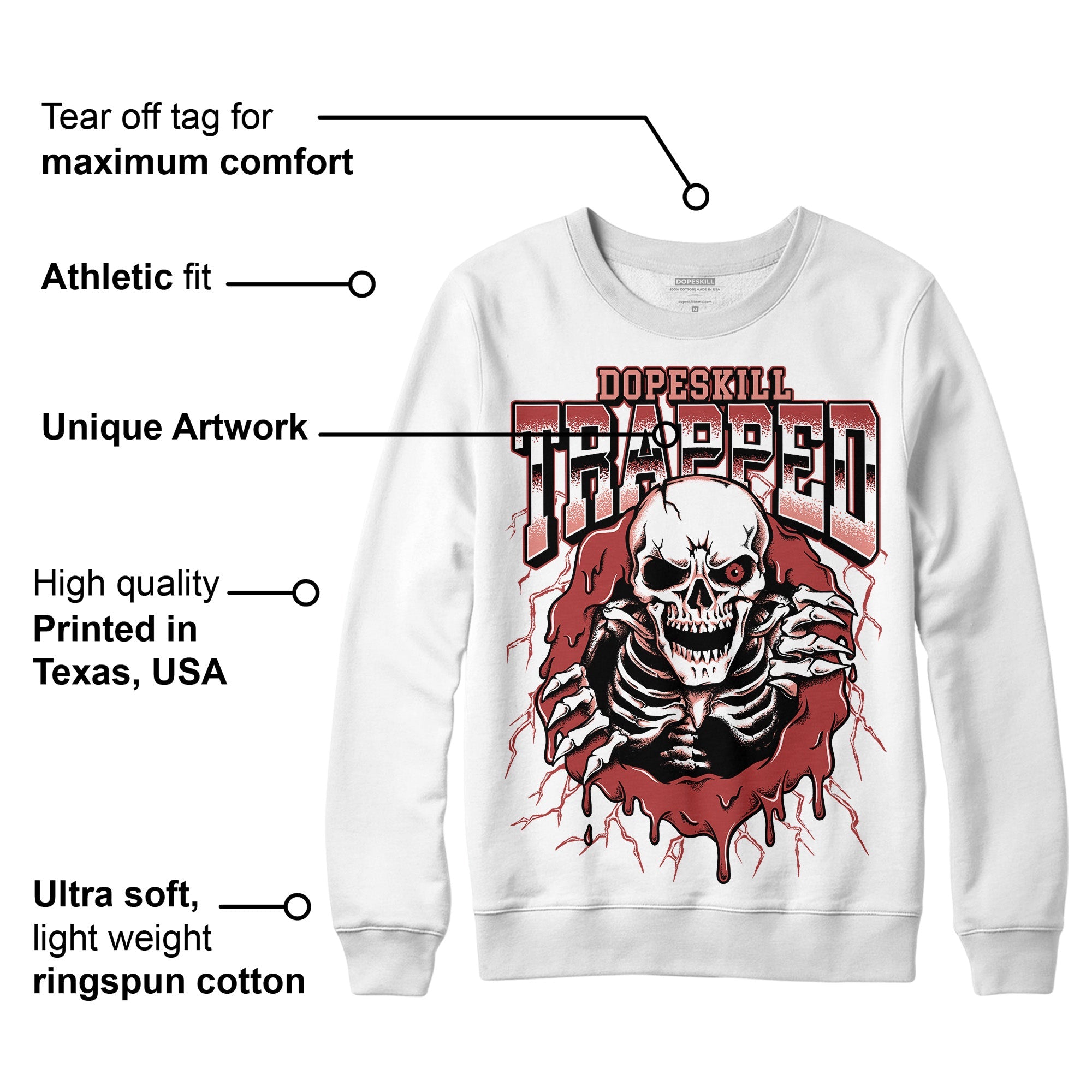 Dune Red 13s superstreetwear Sweatshirt Trapped Halloween Graphic