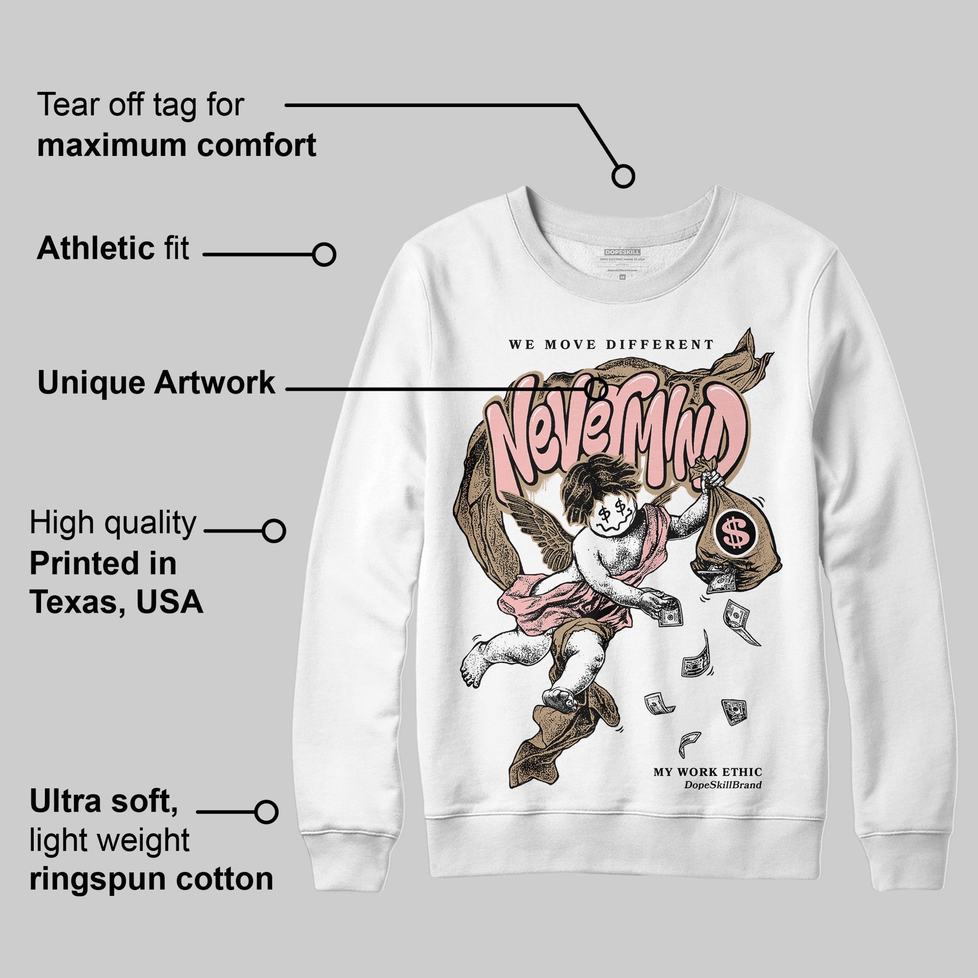 AIR FORCE 1 LINEN superstreetwear Sweatshirt Nevermind Graphic