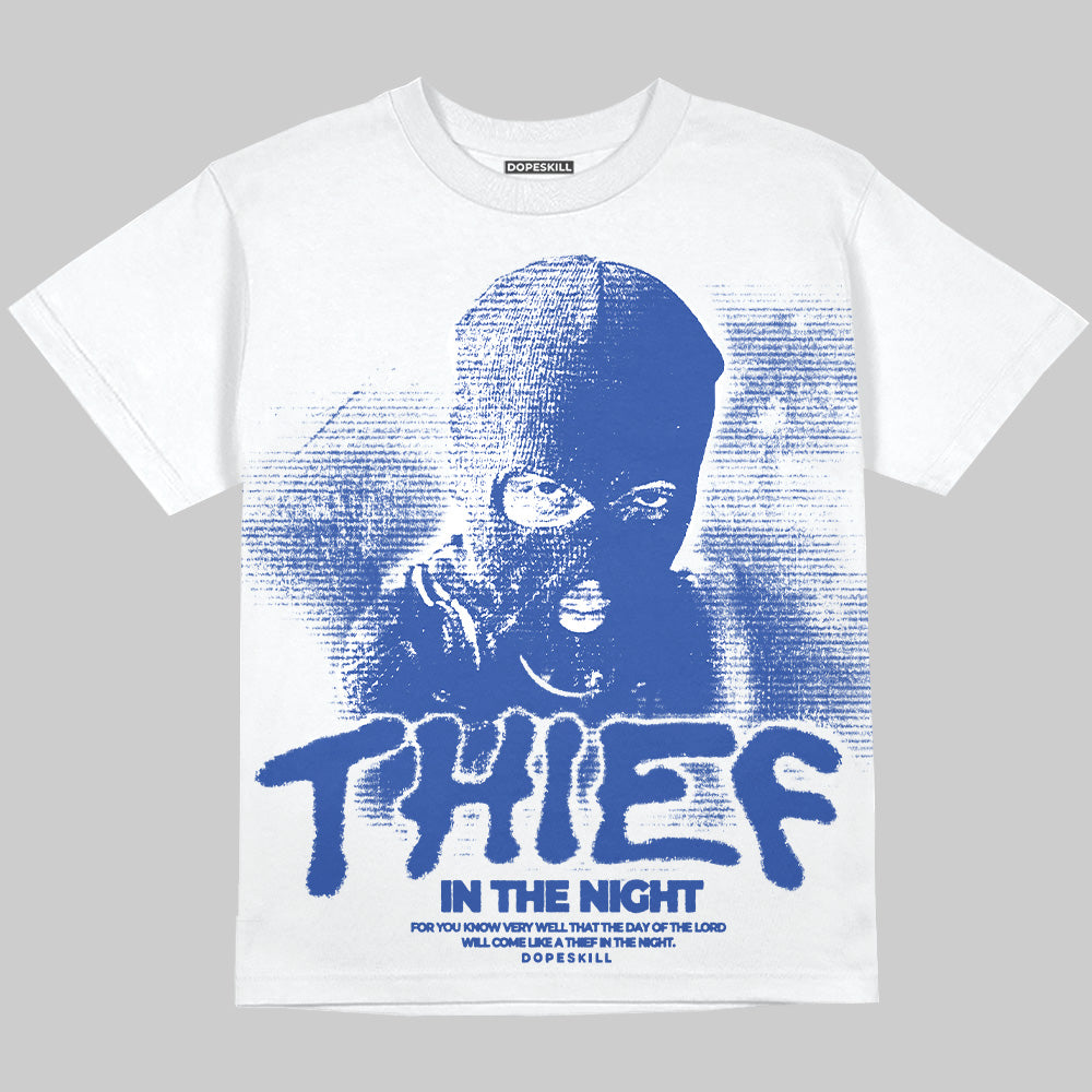Royal Blue Collection superstreetwear Oversize Print T-Shirt Thief In The Night Graphic