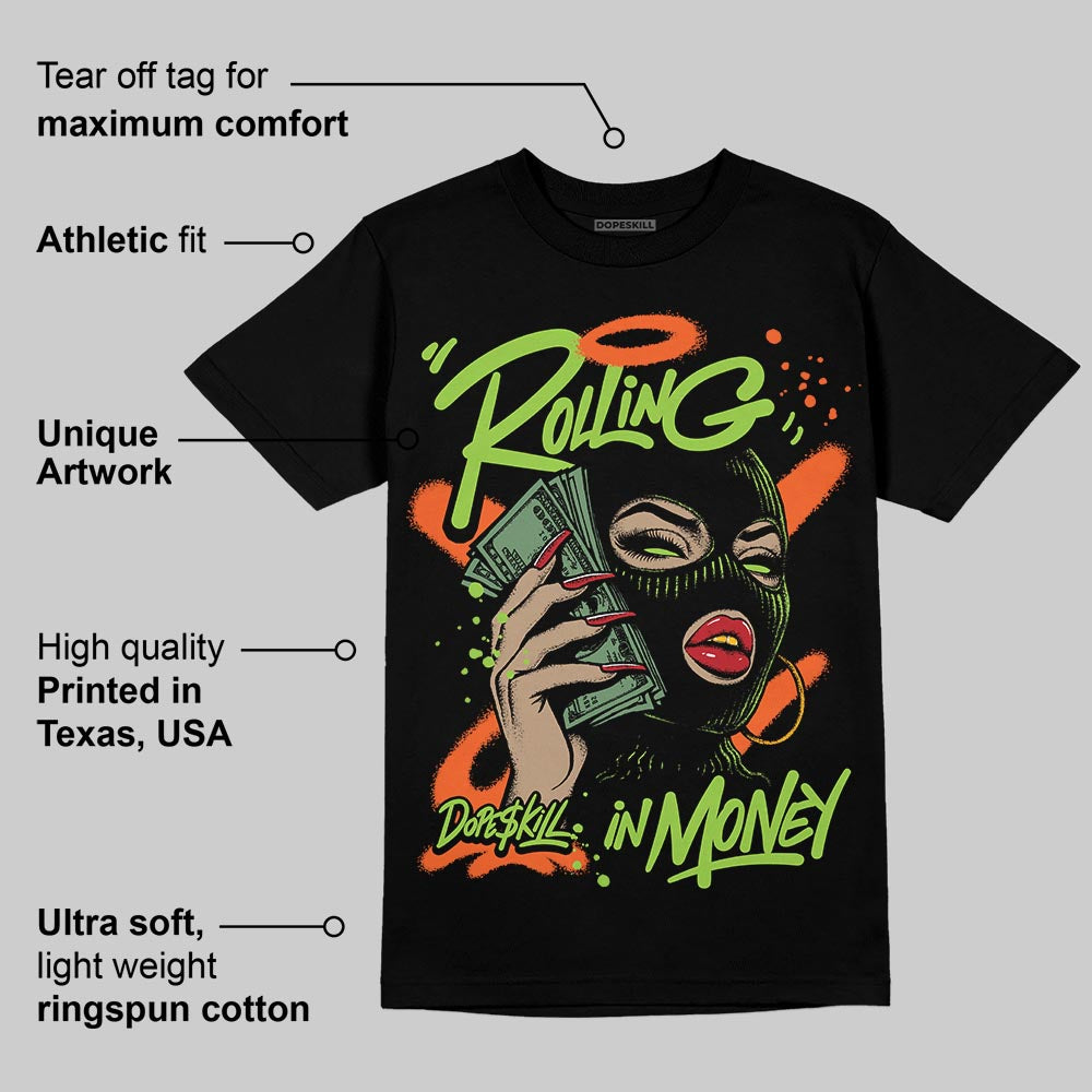 Neon Green Collection superstreetwear T-Shirt Rolling in Money Graphic