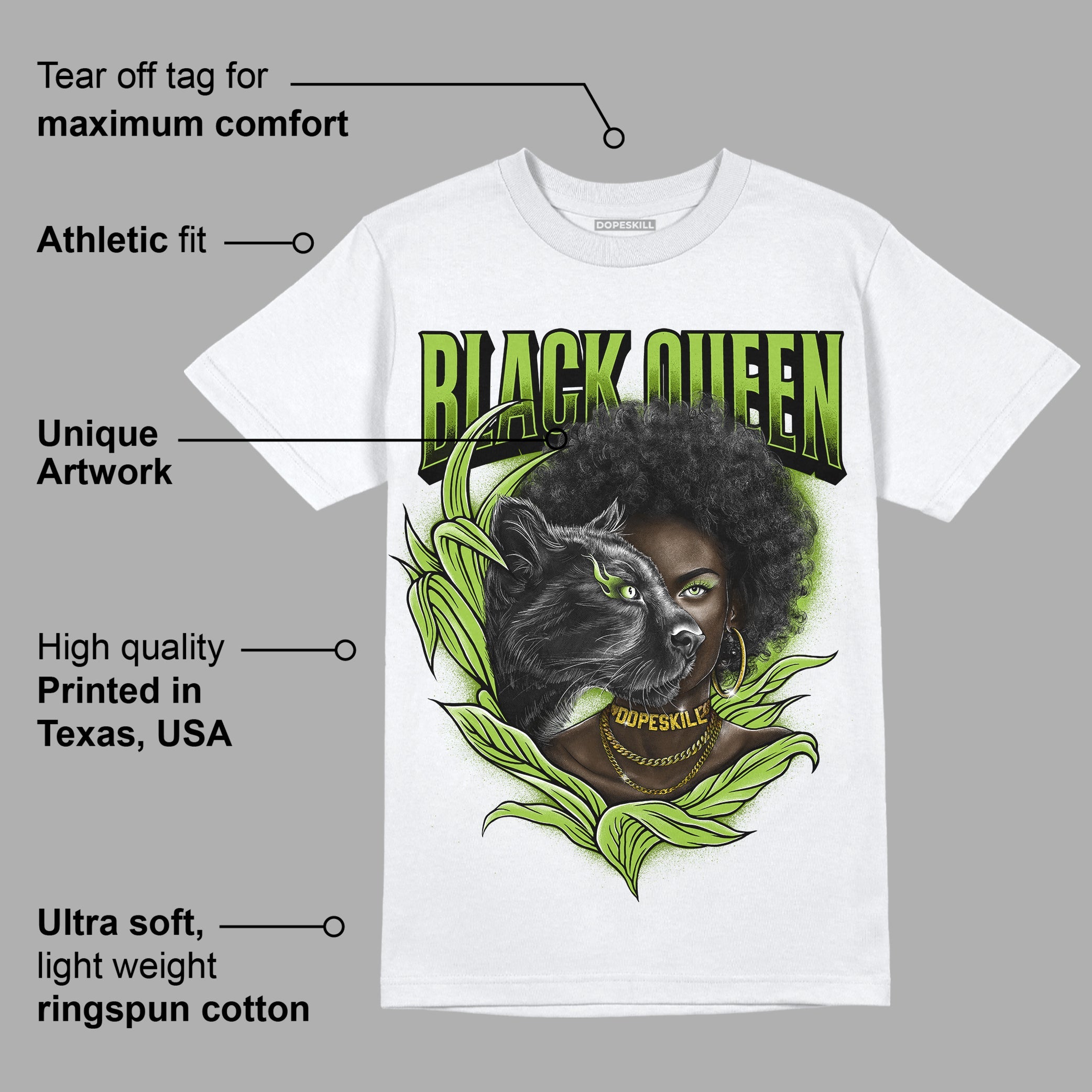Dunk Low 'Chlorophyll' superstreetwear T-Shirt New Black Queen Graphic