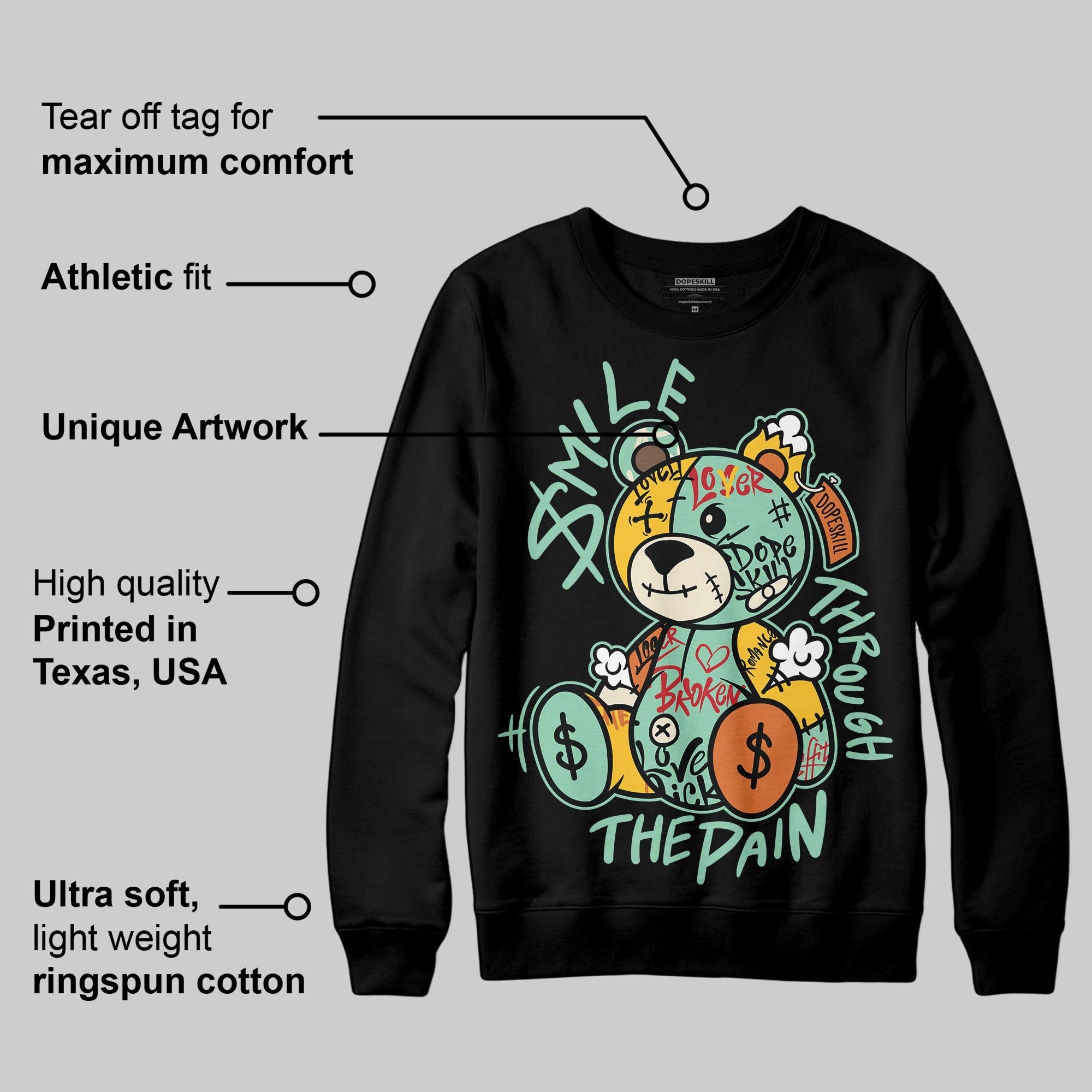 SB Dunk ¡°Rodeo¡± superstreetwear Sweatshirt Smile Through The Pain Graphic