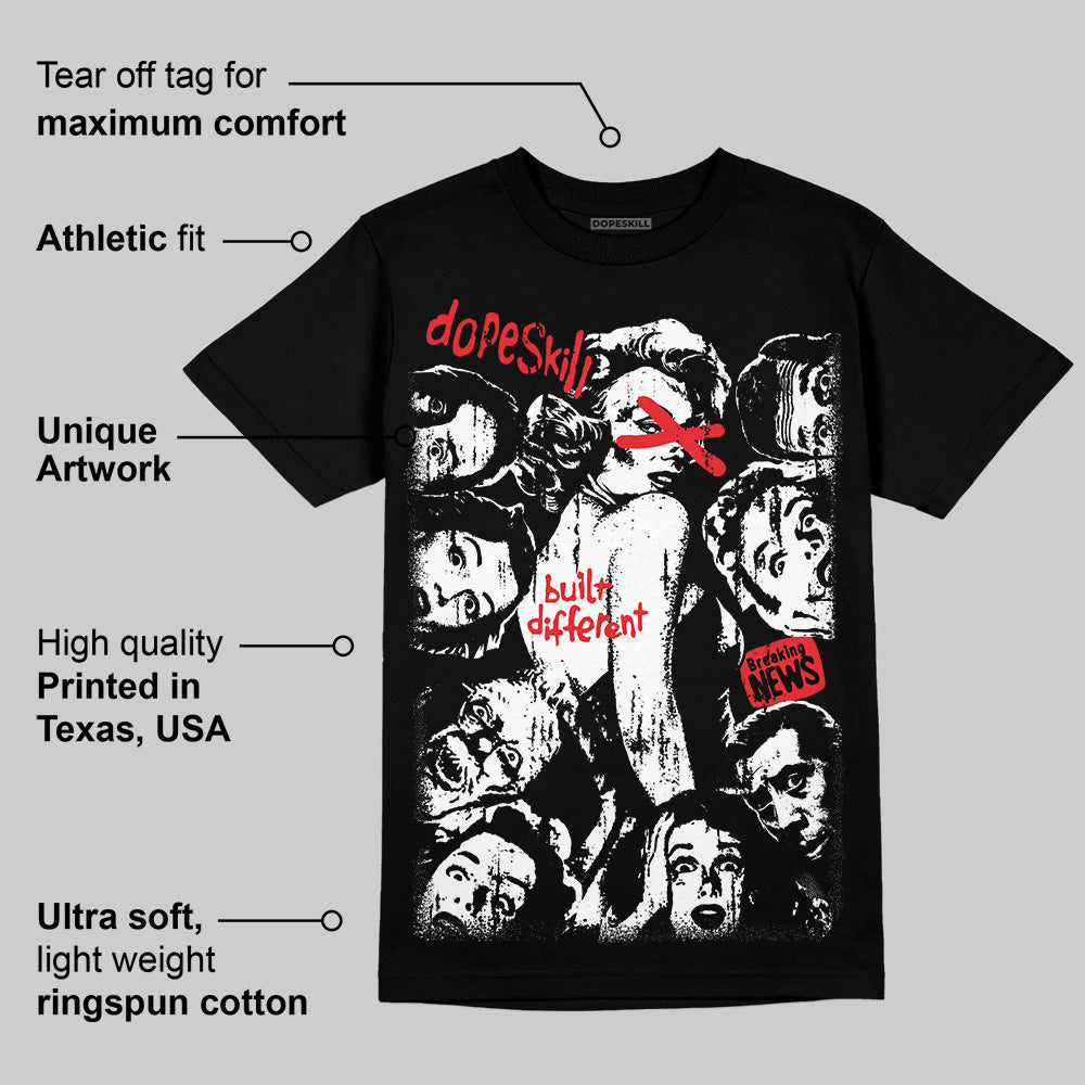 Black and White Collection superstreetwear T-Shirt Built Different Graphic