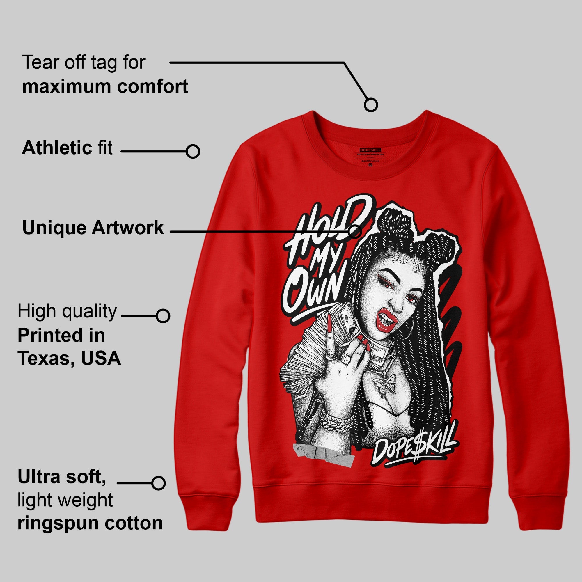 Bred Velvet 11s superstreetwear Red Sweatshirt New H.M.O Graphic