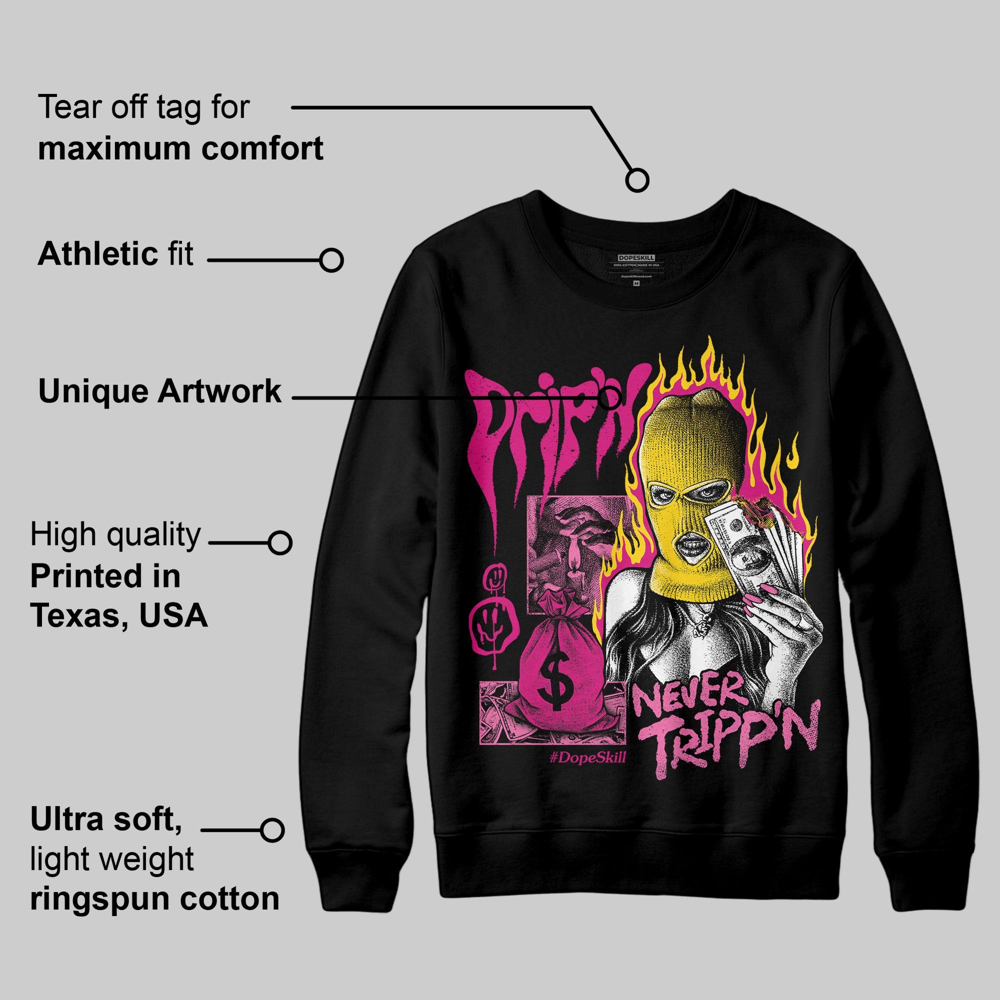 Rick RO Pink Leather Sneakers superstreetwear Sweatshirt Drip'n Never Tripp'n Graphic