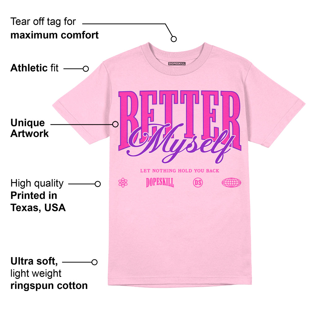 Pink Collection superstreetwear Pink T-shirt Better Myself Graphic