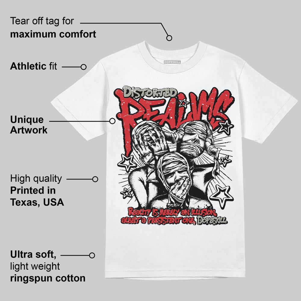 Fire Red 3s superstreetwear T-Shirt Distorted Realms Graphic