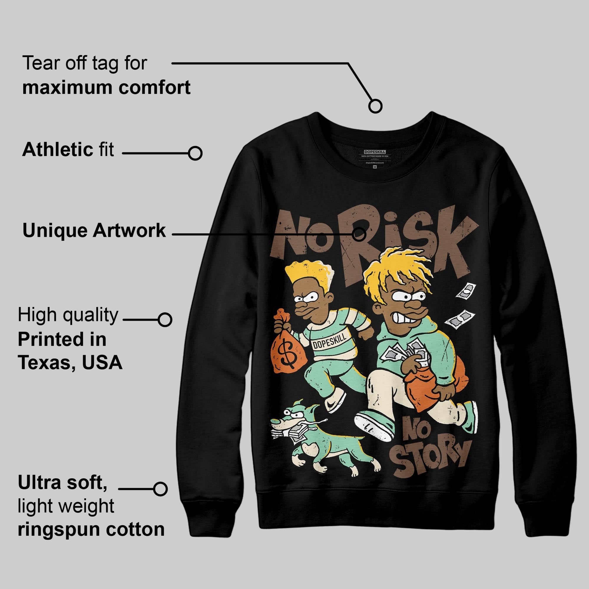 SB Dunk ¡°Rodeo¡± superstreetwear Sweatshirt No Risk No Story Graphic