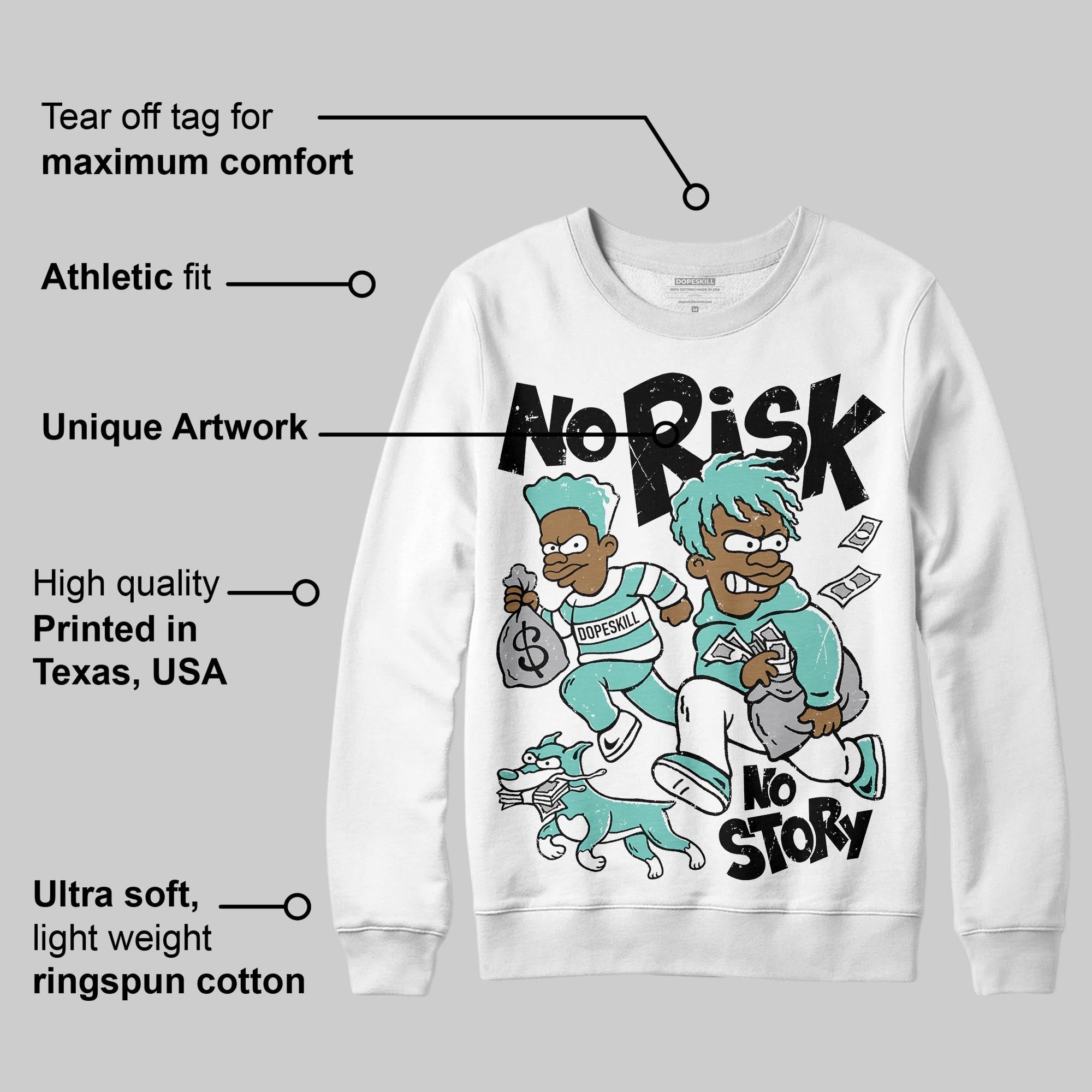 Igloo 11s superstreetwear Sweatshirt No Risk No Story Graphic