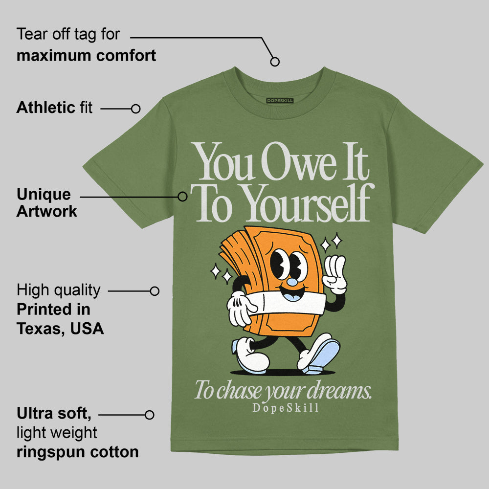 Olive 5s superstreetwear Olive T-shirt Owe It To Yourself Graphic