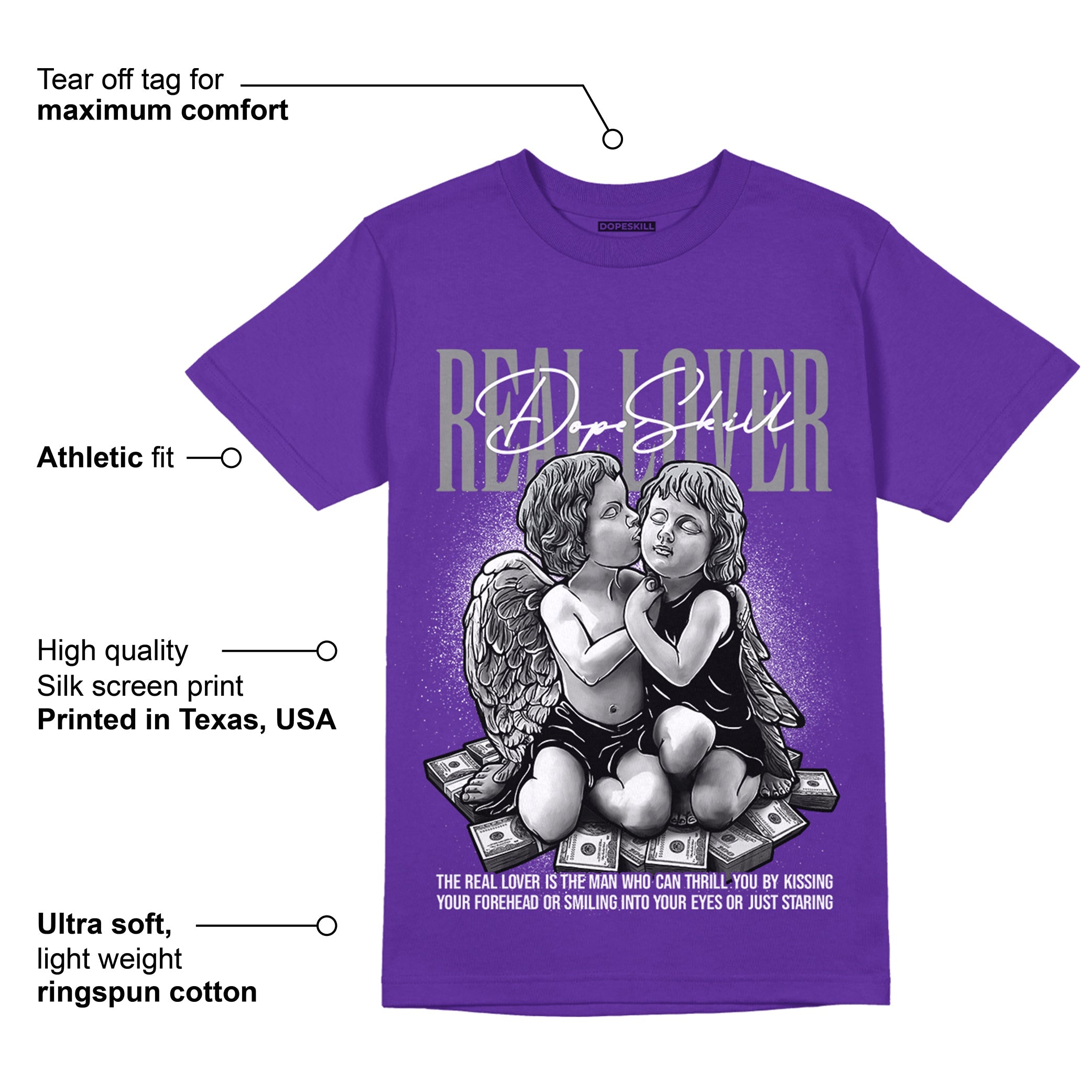 Court Purple 13s superstreetwear Purple T-shirt Real Lover Graphic