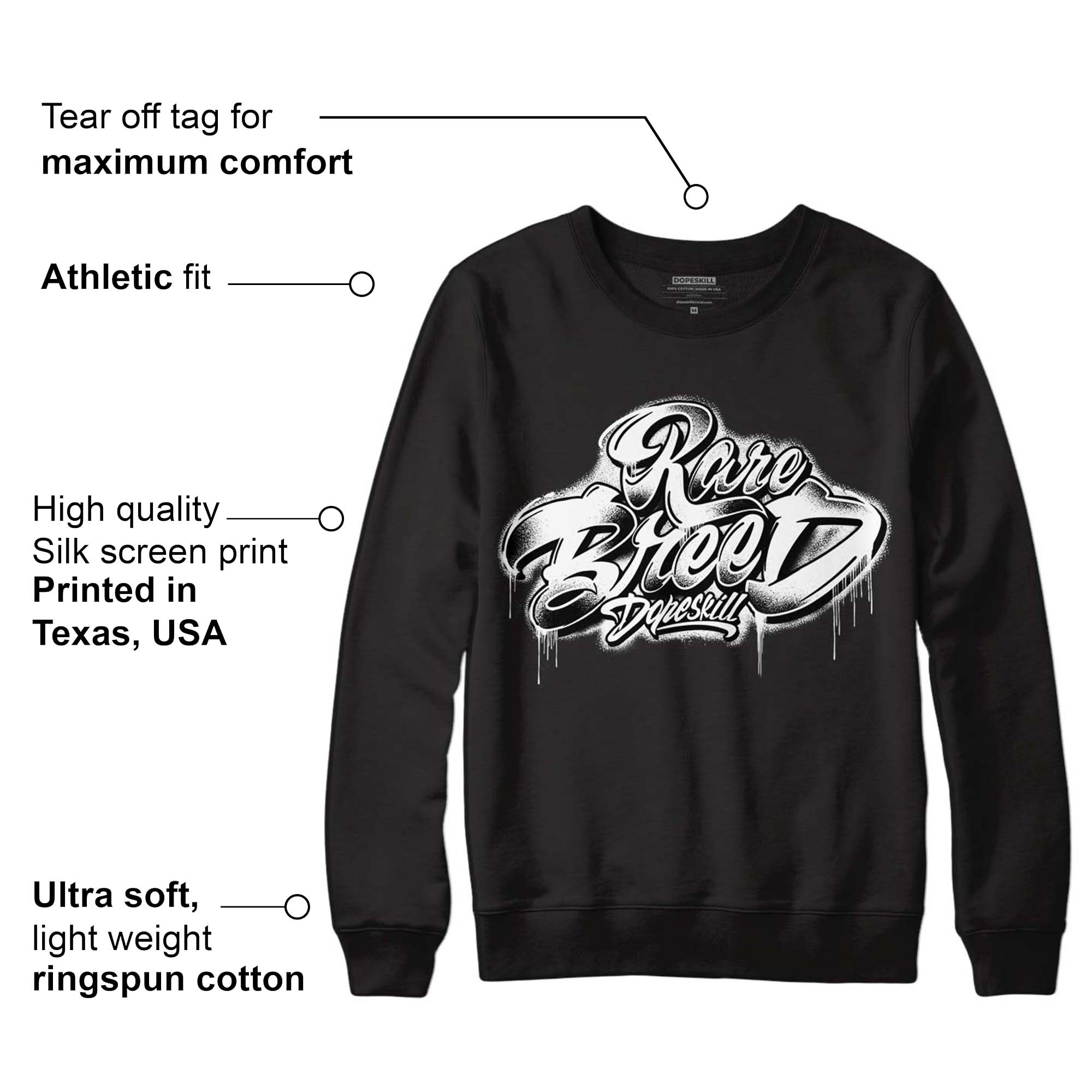 Dunk Low Panda White Black superstreetwear Sweatshirt Rare Breed Type Graphic