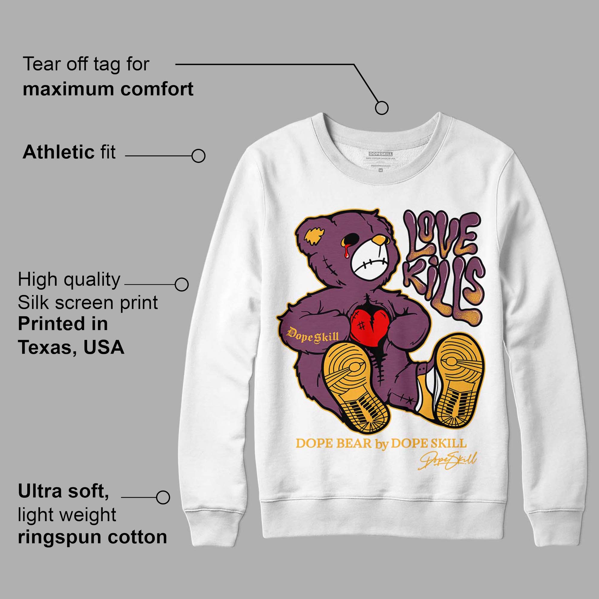 Brotherhood 1s High OG superstreetwear Sweatshirt Love Kills Graphic
