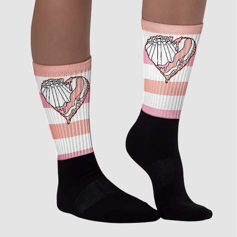 Legend Pink 11s superstreetwear Sublimated Socks Horizontal Stripes Graphic