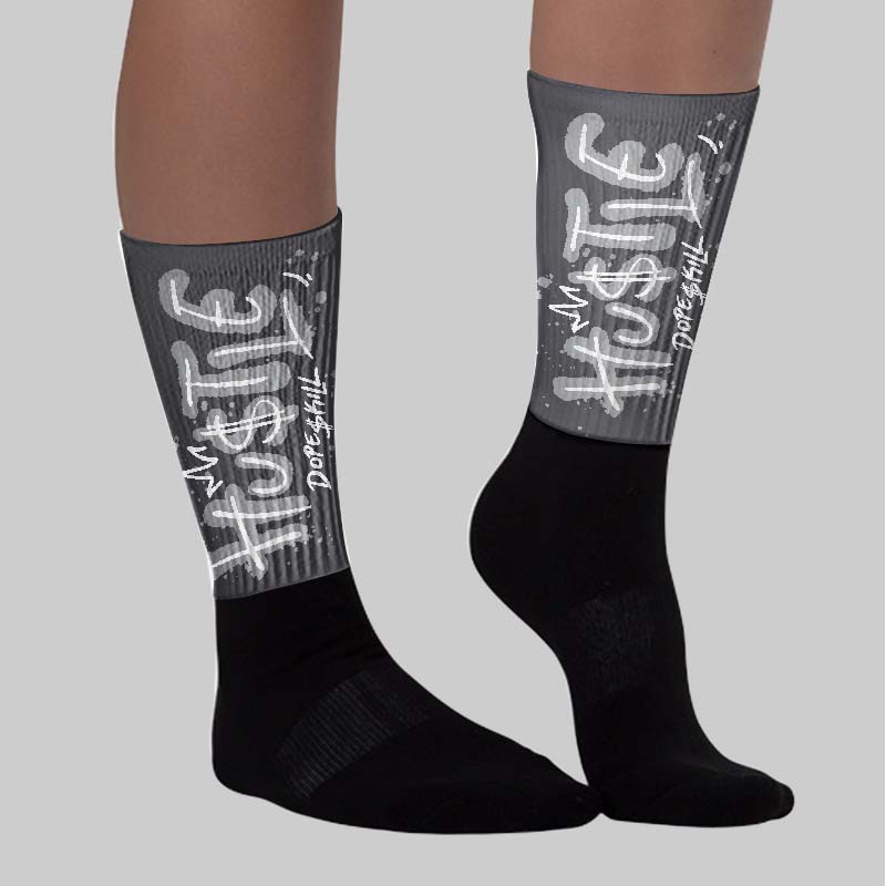 Wet Cement 4s superstreetwear Sublimated Socks Hustle Graphic