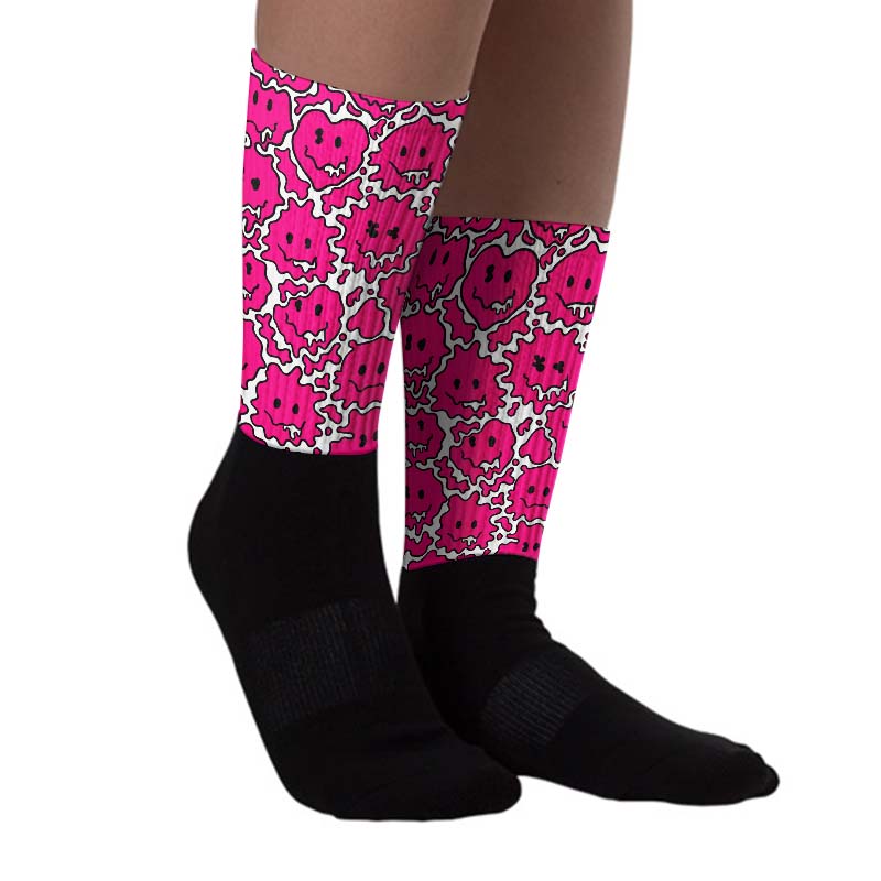 Fierce Pink 1s superstreetwear Sublimated Socks Slime Graphic