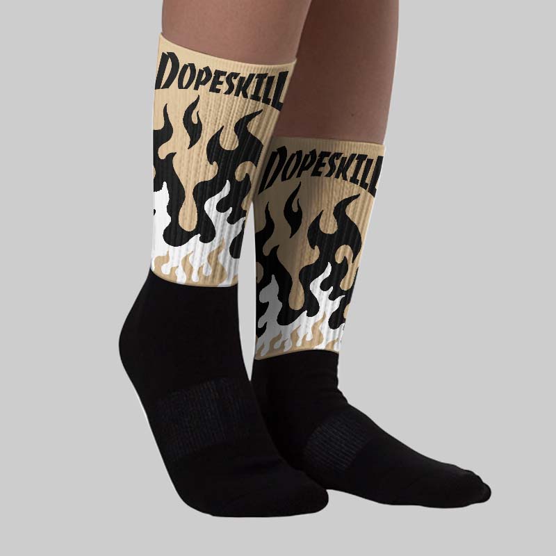 TAN Collection superstreetwear Sublimated Socks FIRE Graphic