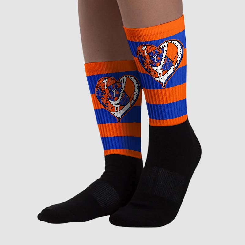 Dunk Low Futura Orange Blaze superstreetwear Sublimated Socks Horizontal Stripes Graphic