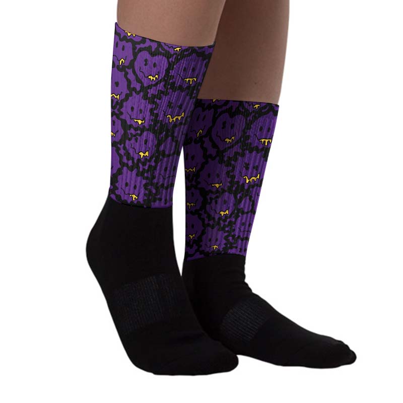 Field Purple 12s superstreetwear Sublimated Socks Slime Graphic