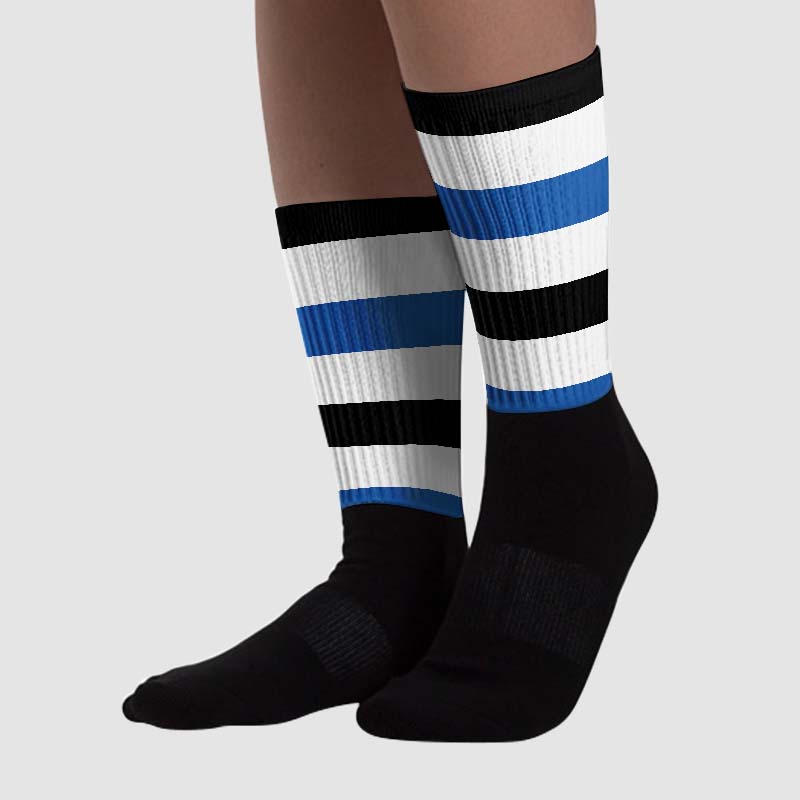 Space Jam 11s superstreetwear Sublimated Socks Horizontal Stripes Graphic