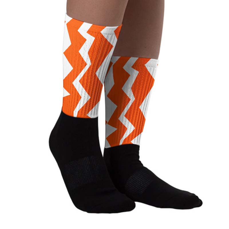 Orange Milk superstreetwear Sublimated Socks ZicZac Graphic