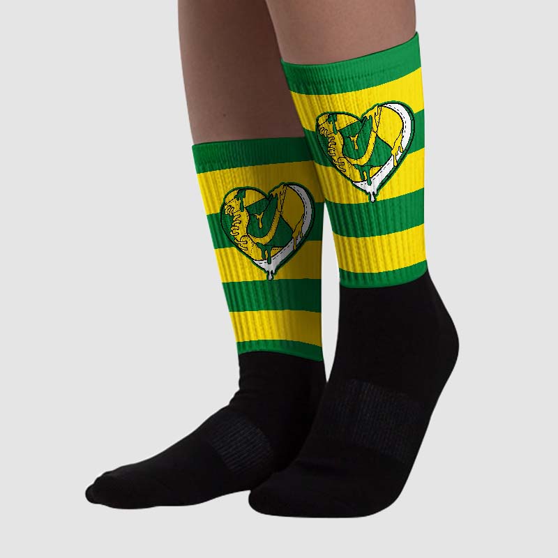 Dunk Low Reverse Brazil Sublimated Socks Horizontal Stripes Graphic