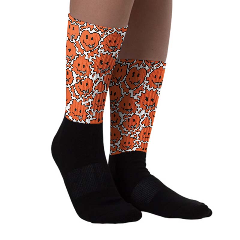 Georgia Peach 3s superstreetwear Sublimated Socks Slime Graphic