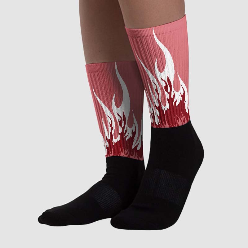 Valentine's Day Collection superstreetwear Sublimated Socks FIRE Graphic