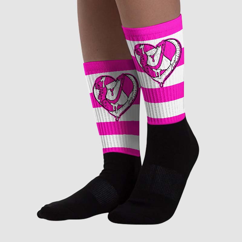 Dunk Low Active Fuchsia superstreetwear Sublimated Socks Horizontal Stripes Graphic