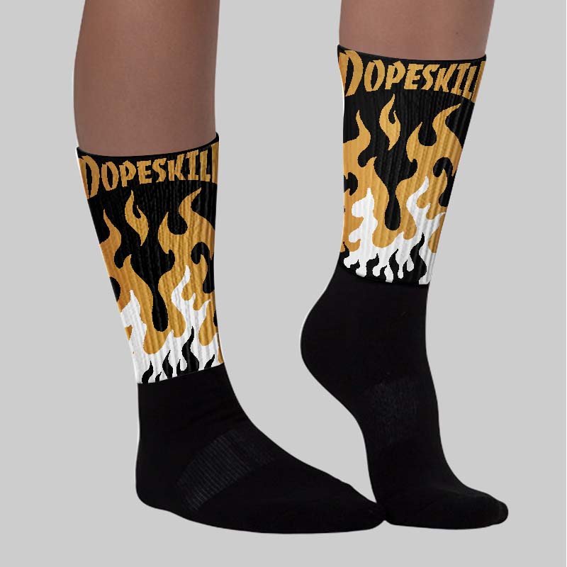 Gratitude 11s superstreetwear Sublimated Socks FIRE Graphic