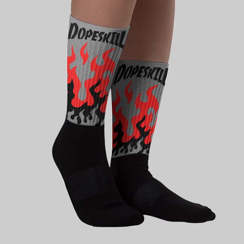 Grey Collection superstreetwear Sublimated Socks FIRE Graphic