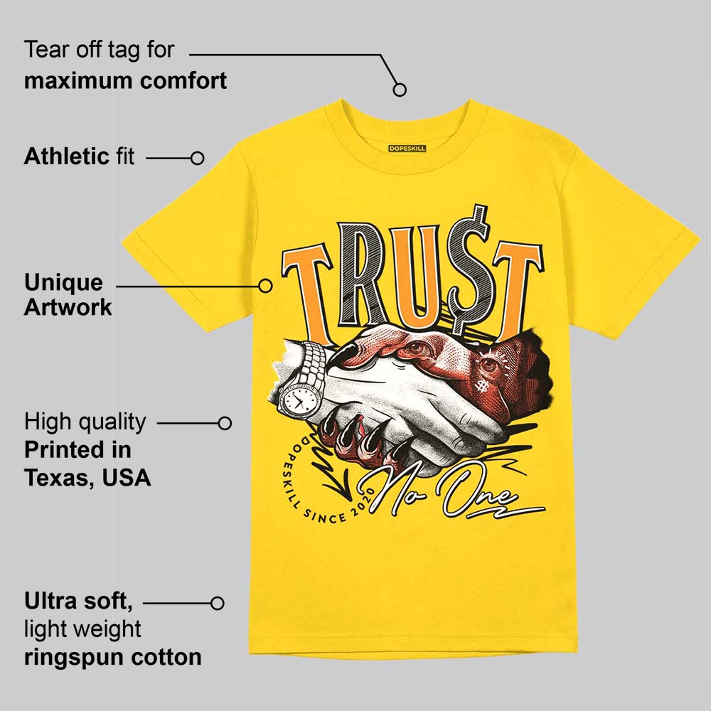 Yellow Ochre 6s superstreetwear Yellow T-shirt Trust No One Graphic
