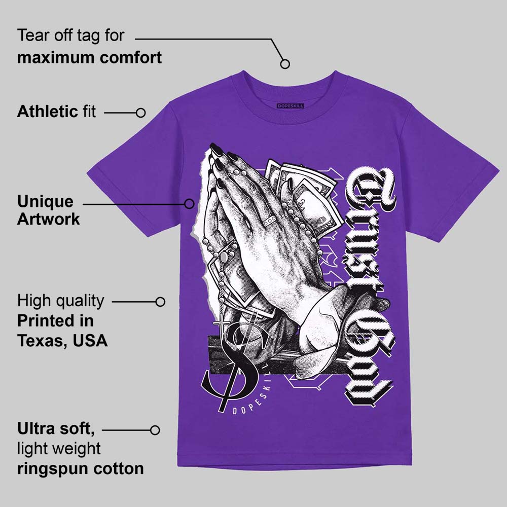 PURPLE Collection superstreetwear Purple T-shirt Trust God Graphic