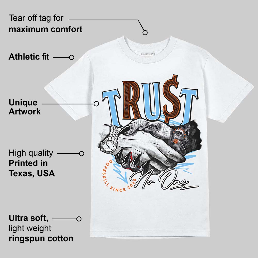 Dunk Low Futura University Blue superstreetwear T-Shirt Trust No One Graphic